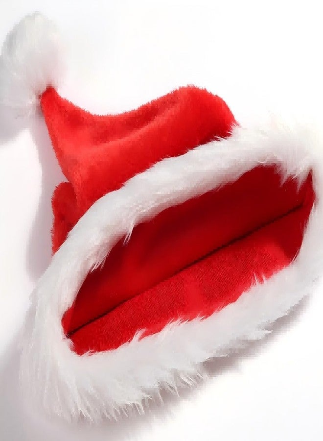 Lumadecor Santa Hat for Adults, Comfort Velvet Christmas Hat, Xmas Party Hat for Women Men, New Year Festival Supplies (Red) - Image 4